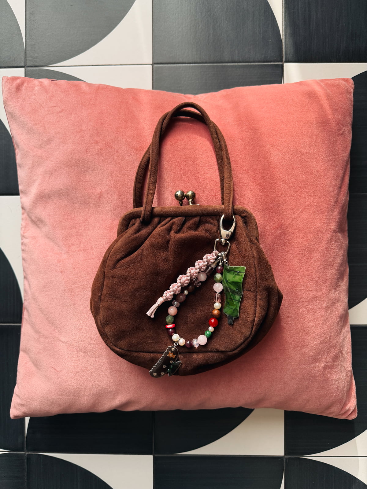 Mixed Gemstone Bag Charm