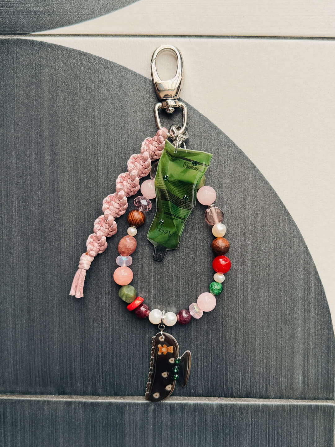 Mixed Gemstone Bag Charm