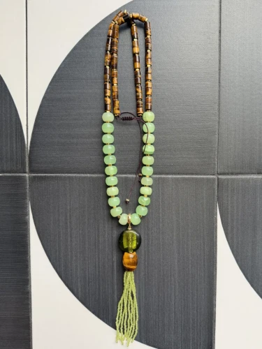 Long Onyx & Tiger's Eye Necklace