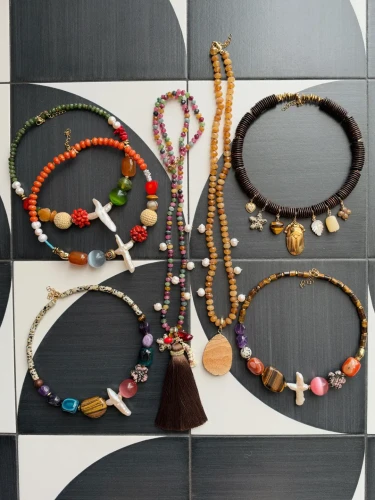 Citrine Necklace with Jasper Pendant